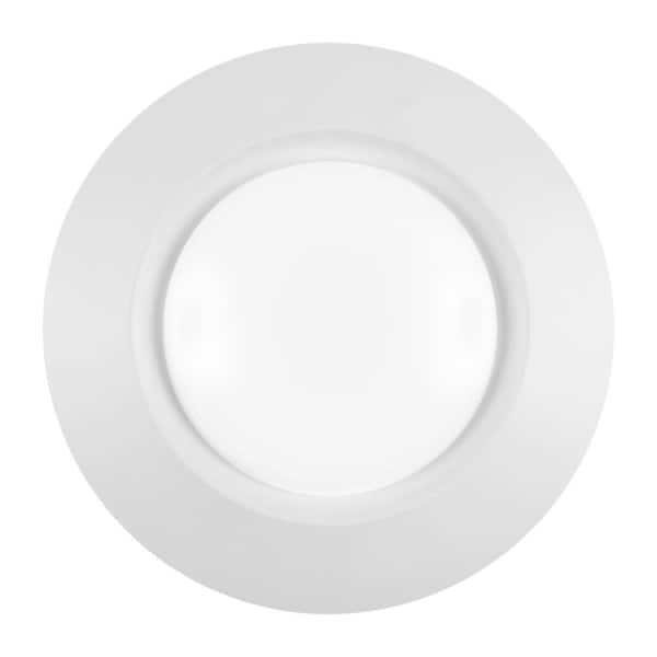 I Can't Believe It's Not Recessed 7.5 in. 1-Light White LED Flush Mount (4-Pack)