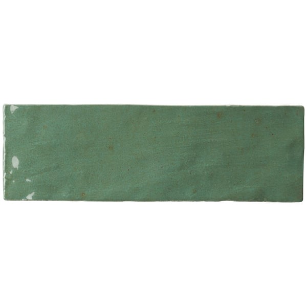 Kingston Green 3 in. x 8 in. Glazed Ceramic Wall Tile (5.38 sq. ft./case)