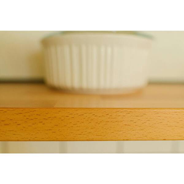 4 ft. L x 25 in. D Unfinished Beech Solid Wood Butcher Block Countertop With Eased Edge