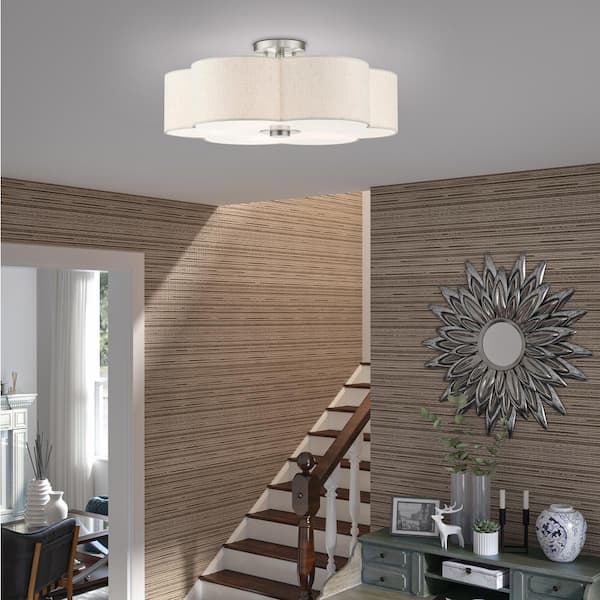 Solstice 5 Light Brushed Nickel Semi Flush Mount