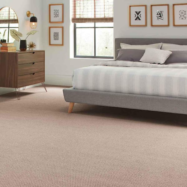 Game Face  - Natural - Beige 31 oz. Triexta Texture Installed Carpet