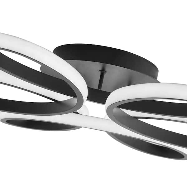 22.8 in. 1-Light Modern Linear Creative Design LED Flush Mount Ceiling Lighting Fixtures