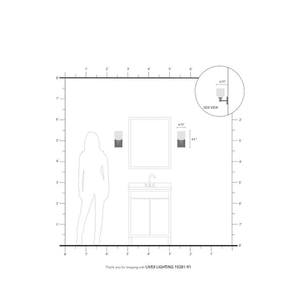 Aragon 1 Light Brushed Nickel Wall Sconce