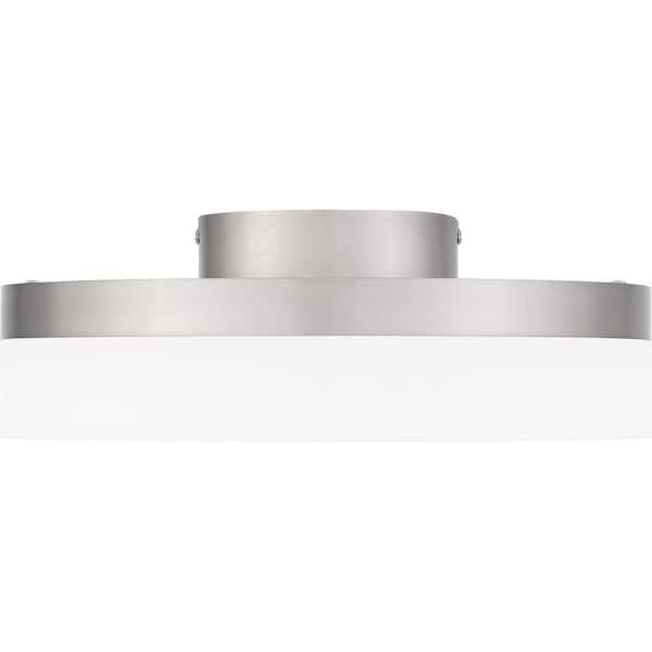 Cohen 11.75 in. Brushed Nickel Integrated LED Flush Mount