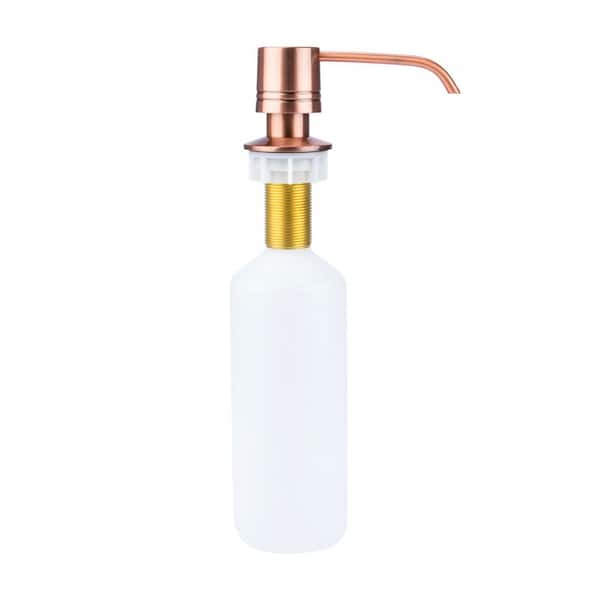 Deck-Mounted Soap Dispenser with Straight Nozzle in Antique Copper