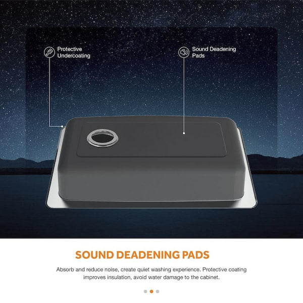 All in-One 33 in. Drop-in/Undermount Single Bowl 18 Gauge Stainless Steel Kitchen Sink with Pull-Down Faucet/Strainer