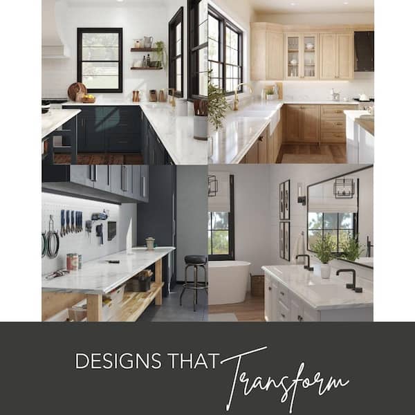 Wilsonart 6 ft Straight Laminate Countertop Kit Included in Gloss Calcutta Marble with Full Wrap Ogee Edge & Backsplash