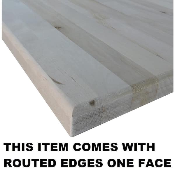 1-1/2 in. x 2 ft. x 5 ft. Allwood Birch Butcher Block Project Panel Table/Island Top with Routed Edges on Both Faces