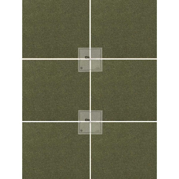 DIP Residential/Commercial Manzanilla Green 19.7 in. x 19.7 Loose Lay Carpet Tile (4 Tiles/Case) 10.7 sq. ft.