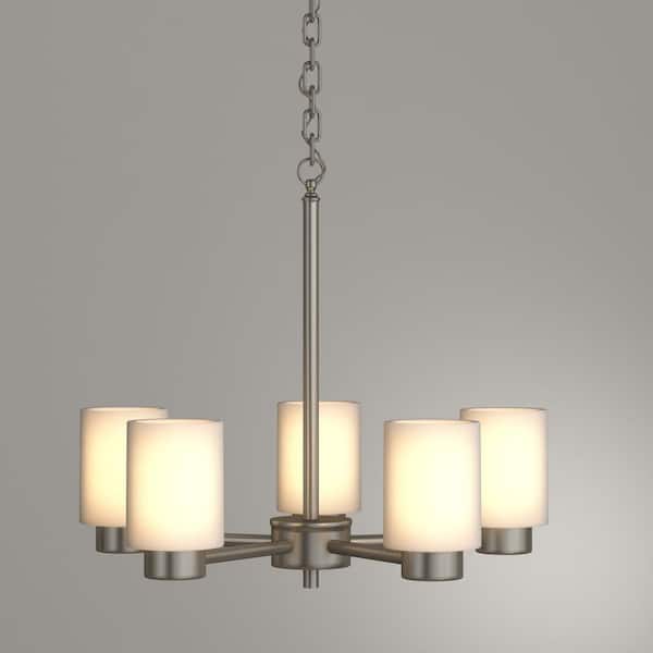 Sylvestre 5-Light Brushed Nickel Chandelier