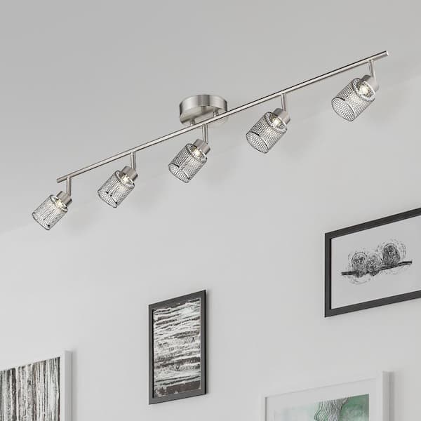 Temmar 3.25 ft. Brushed Nickel Integrated LED Track Lighting Kit