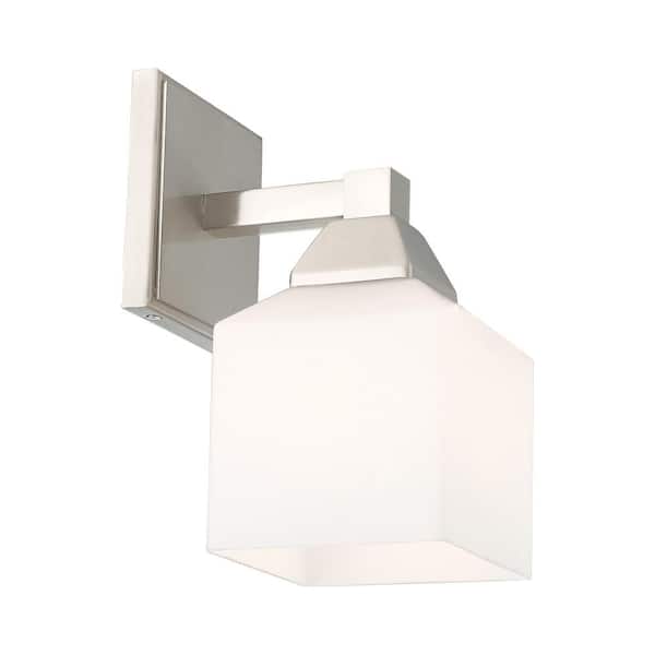 Aragon 1 Light Brushed Nickel Wall Sconce