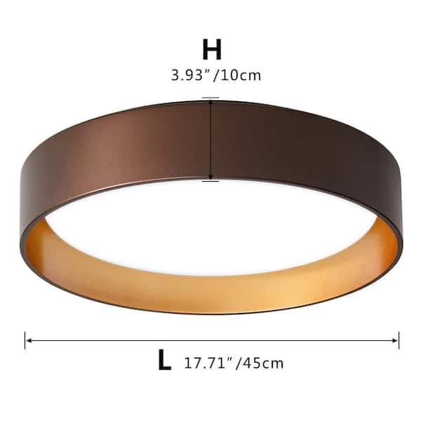 17.71 in. 1-Light Creative Design Simple Drum 25-Watt Integrated LED Flush Mount Ceiling Lighting