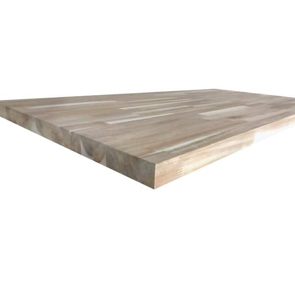 4 ft. L x 25 in. D Unfinished Acacia Butcher Block Countertop in With Standard Edge