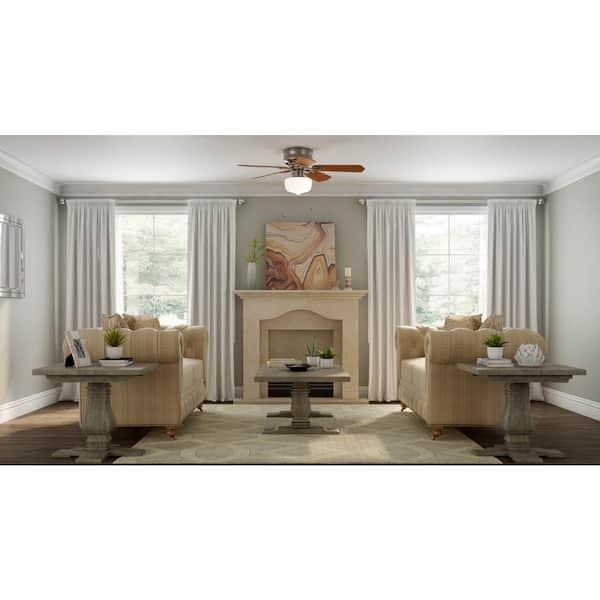 Middleton 42 in. LED Indoor Brushed Nickel Ceiling Fan with Light Kit