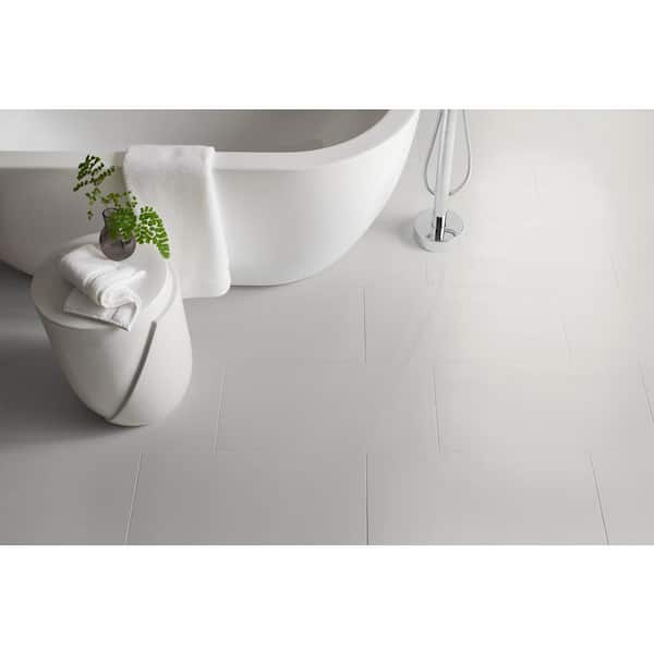 Cliff White 12 in. x 24 in. Matte Porcelain Floor and Wall Tile (14 sq. ft./Case)