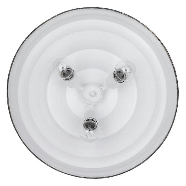 Keating 3- Light Antique Black Iron Pendant Light