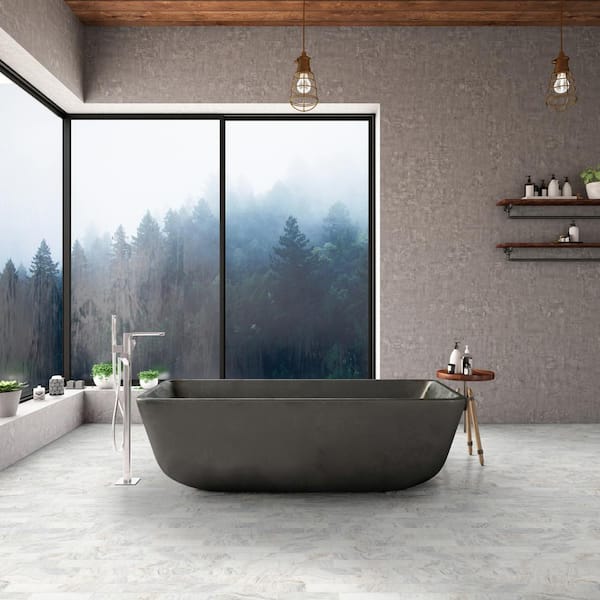 Capri Blue Subway 11.81 in. x 11.81 in. x 10mm Honed Mosaic Marble Floor and Wall Tile (9.7 sq. ft./Case)