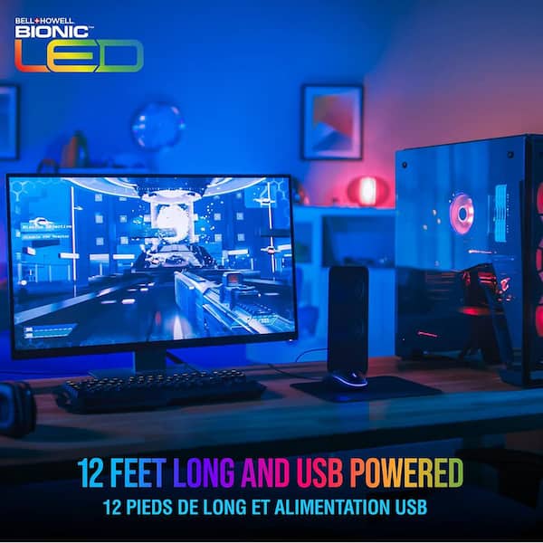 24 ft. 95 Lumens 4-Watt 16-Colors 4 Modes 222 LEDs Strip Light Tape Light with Remote Control