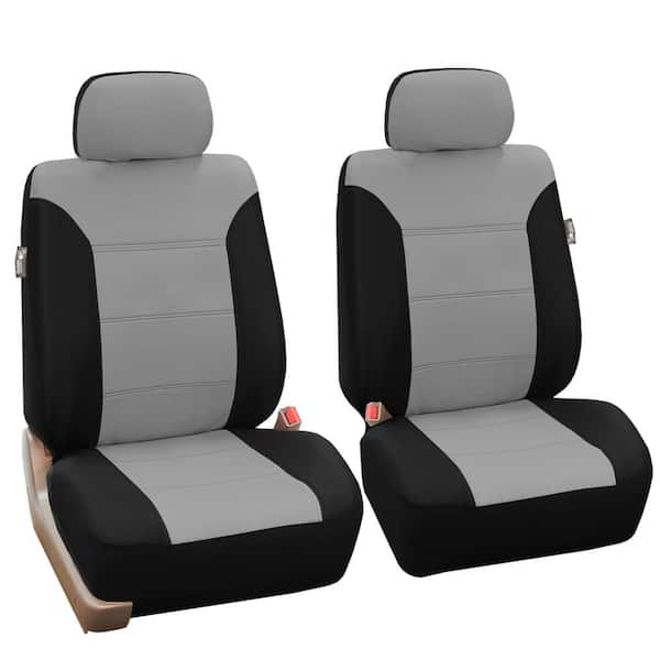 Polyester 47 in. x 23 in. x 1 in. Classic Khaki Full Set Car Seat Covers