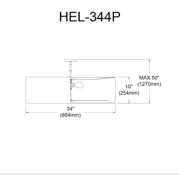 Helena 4-Light Polished Chrome Pendant with White Fabric Shade