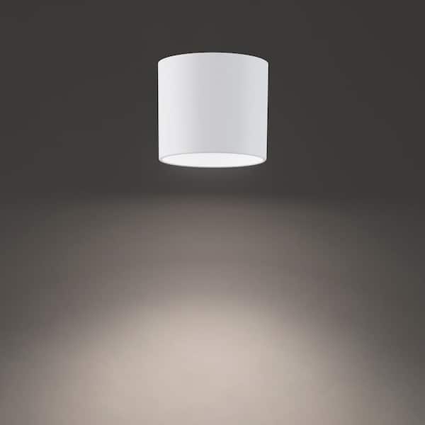 Downtown 1-Light White LED Outdoor Flush Mount Light with and Selectable CCT