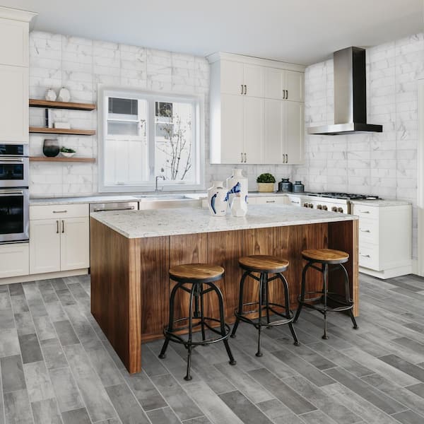 Wind River Grey 6 in. x 24 in. Porcelain Floor and Wall Tile (448 sq. ft./pallet)
