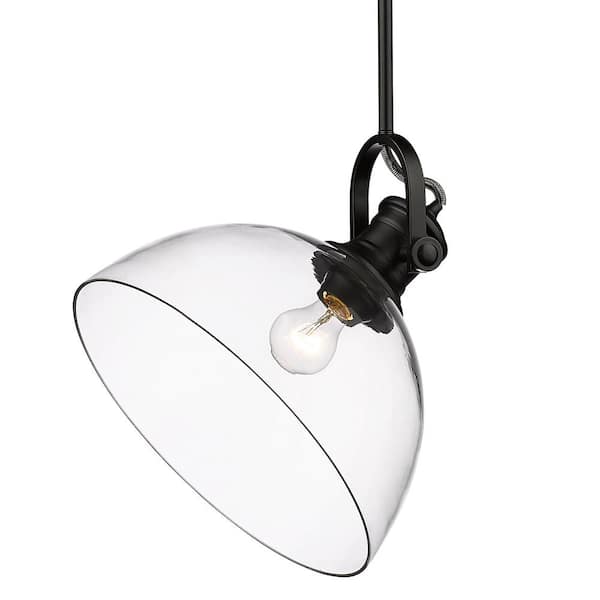 Hines 1-light Black Pendant Light with Clear Shade