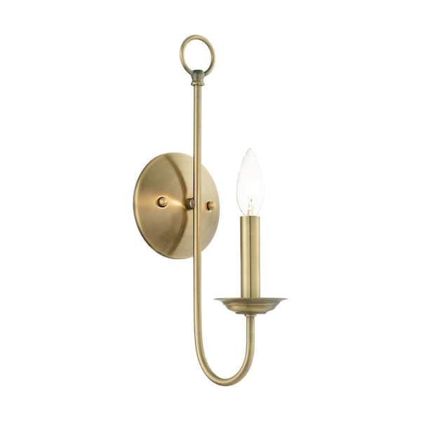 Estate 1 Light Antique Brass Sconce