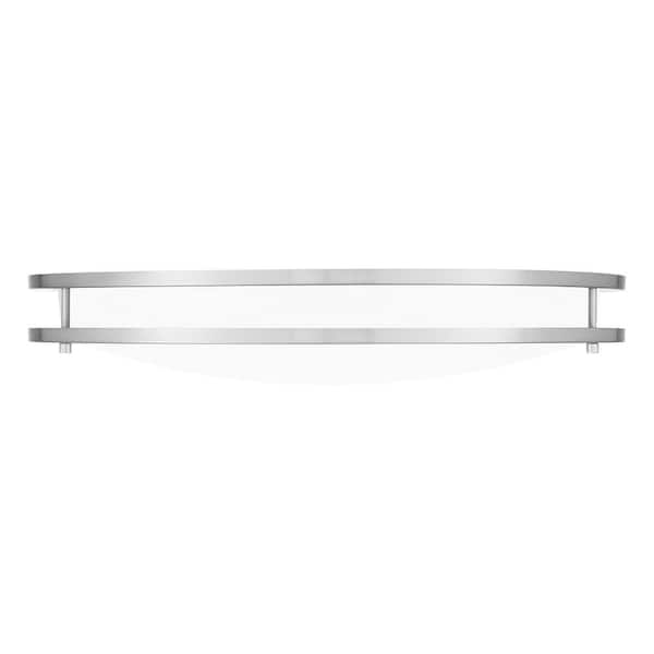 Euclid 24 in. Brushed Nickel LED Semi-Flush Mount