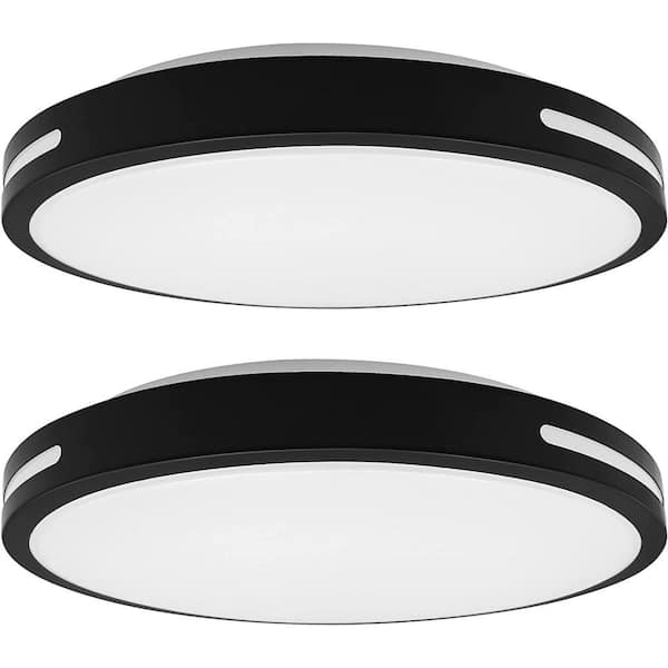 13 in. LED Flush Mount 3000K/4000K/5000K Convertible - 1500 Lumens Ceiling Light Fixture (2-Pack)