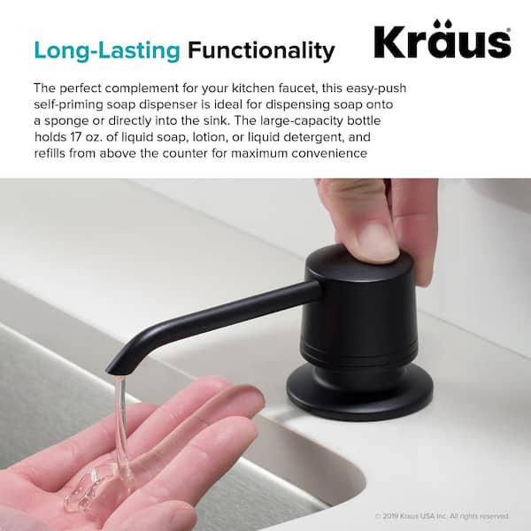 Kitchen Soap Dispenser in Matte Black