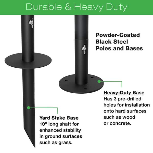 Four 10 ft. String Light Poles