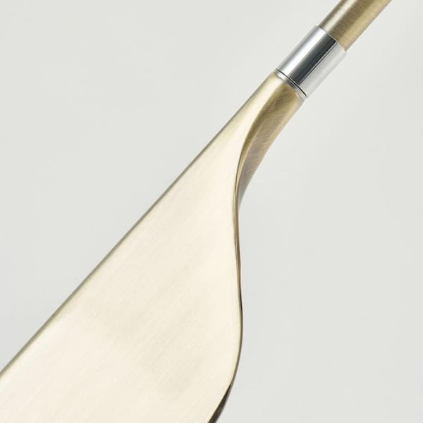 Leaf 53 in. Brass LED Floor Lamp with Adjustable Arm and Shade