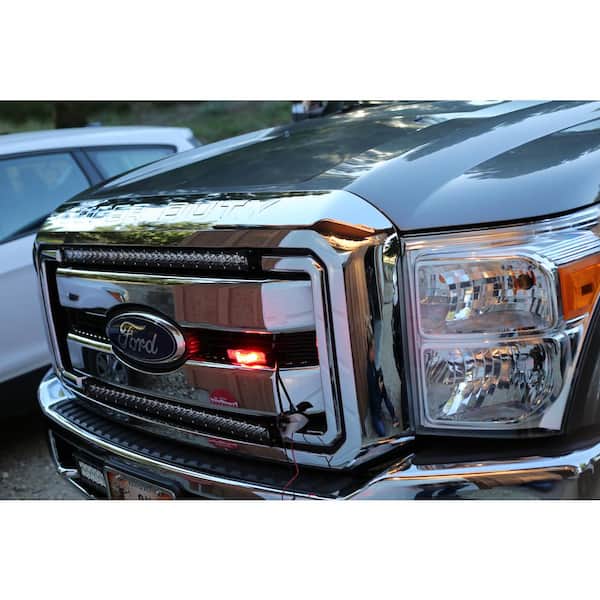 1.2 in. x 5.2 in. Amber/Clear Strobe Light 6 LEDS 3-1 Functionality