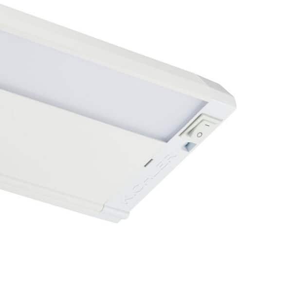 4U Series 8 in. 2700K LED Textured White Under Cabinet Light with Frosted Diffuser