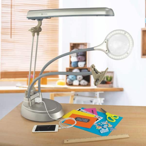 60 in. Silver 24-Watt Ultimate 3- in-1 Craft Lamp