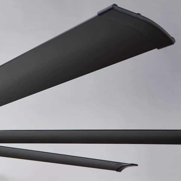 75 in. Integrated LED 8-Blade Matte Black Ceiling Fan with Light and Remote Control