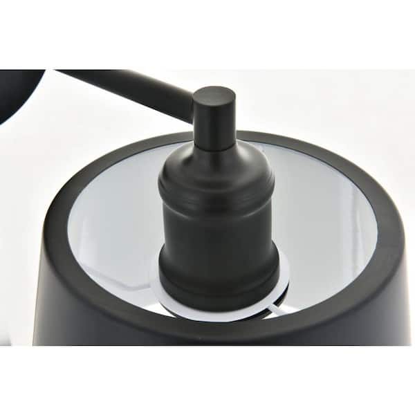 Timeless Home Nala 7.9 in. W x 8.9 in. H 1-Light Black (Straight Arm) Wall Sconce