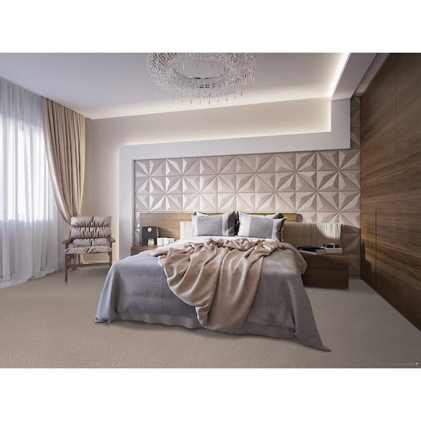 Lucky Penny  - Karma - Gray 40 oz. SD Polyester Texture Installed Carpet