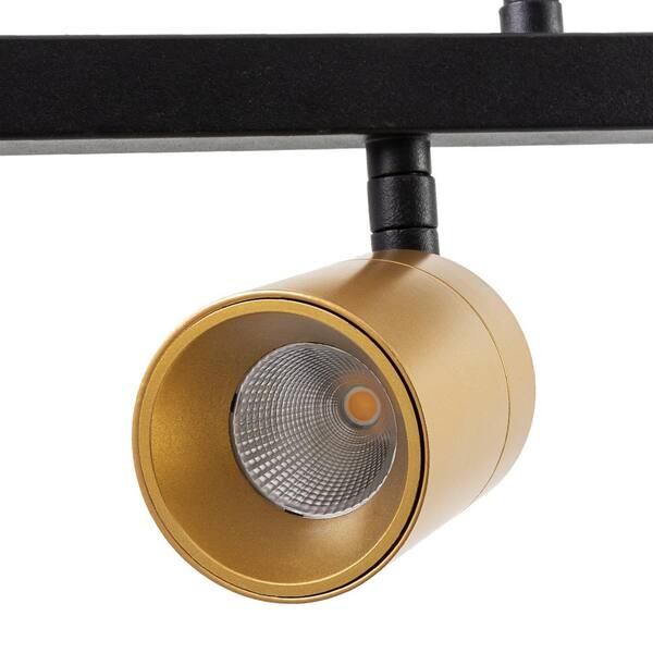 7-Watt 3000K 4-Bulb 1960 Lumens Gold Spot Light Hanging LED Fixed Track Pendant Light