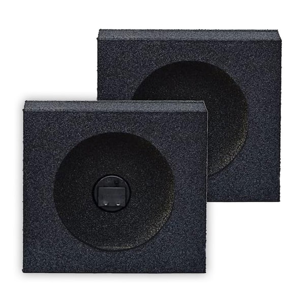 QPower QBomb Single 6.5 in. Bedliner Spray Car Speaker Box Enclosures, Pair