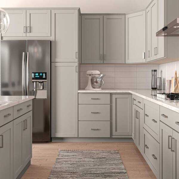 Westfield Dusk Gray Shaker Stock Assembled Wall Kitchen Cabinet (24 in. W x 12 in. D x 36 in. H)