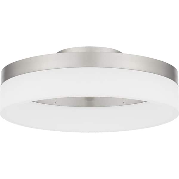 Cohen 11.75 in. Brushed Nickel Integrated LED Flush Mount