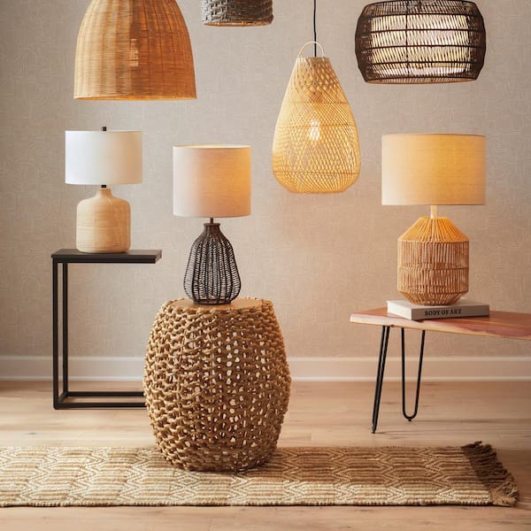 Quinton 24.5 in. Rattan Accent Lamp