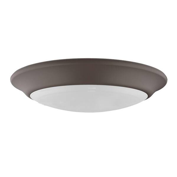 7 in. Bronze Integrated 3000K CCT LED Ceiling Light Flush Mount (6-Pack)