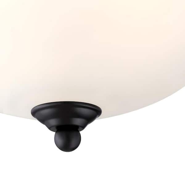 11 in. 15-Watt Matte Black Integrated LED Flush Mount
