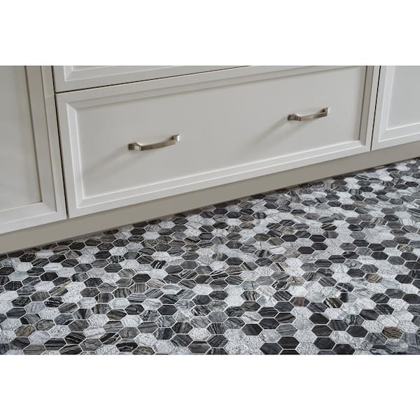 Henley  Hexagon 12 in. x 12 in. Textured Marble Floor and Wall Mosaic Tile (1 sq. ft. / each)