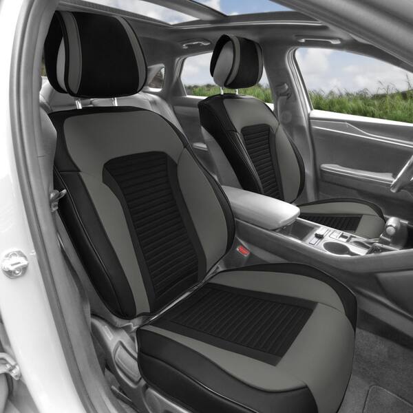 Tour19 Faux Leather 47 in. x 23 in. x 1 in. 3D Mesh Car Seat Cushion - Front Set