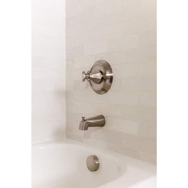 White 2.58 in. x 8 in. Polished Ceramic Subway Wall Tile (5.38 sq. ft./Case)
